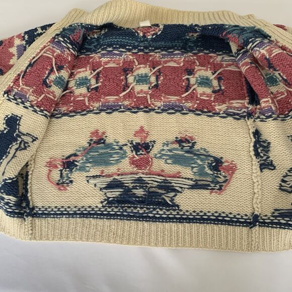 VTG Woolrich Woman Cardigan Sweater S 100% Wool Button Grandma Cottagecore Farm - Picture 7 of 10